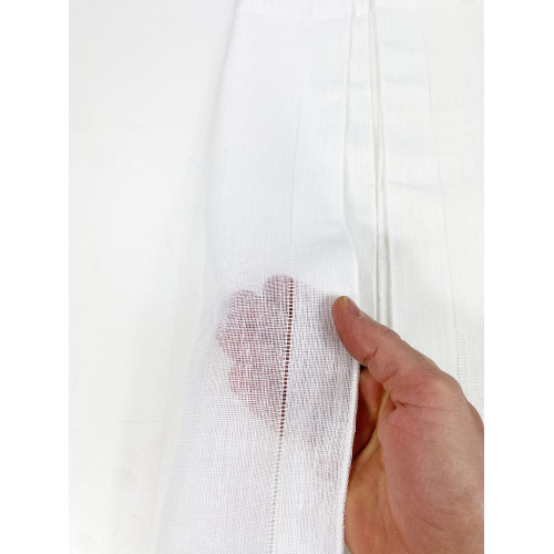 Tendina Smooth Bianco in Poliestere Liscia Tinta Unita, Confezione da 2 Teli, Semitrasparente, Made in Italy